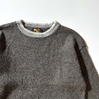 90's "made in USA" ALPS ブラウン カラーネップ メランジ ウール ニット セーター