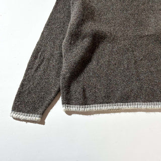 90's "made in USA" ALPS ブラウン カラーネップ メランジ ウール ニット セーター