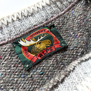 90's "made in USA" ALPS ブラウン カラーネップ メランジ ウール ニット セーター