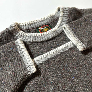 90's "made in USA" ALPS ブラウン カラーネップ メランジ ウール ニット セーター