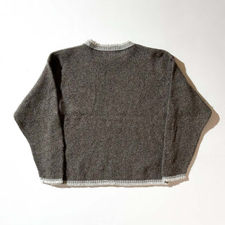 90's "made in USA" ALPS ブラウン カラーネップ メランジ ウール ニット セーター