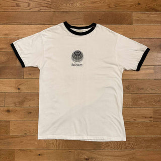 90's "made in USA" BANANA REPUBLIC プリント リンガーTシャツ