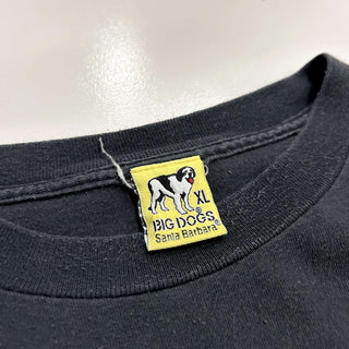 90's "made in USA" BIG DOGS メッセージ アニマル プリント Tシャツ