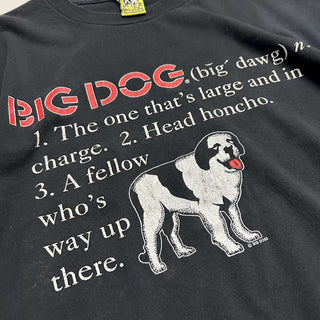 90's "made in USA" BIG DOGS メッセージ アニマル プリント Tシャツ