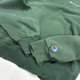 90's "made in USA" CHAMPION 前V ワンポイント ボロ スウェット パーカ