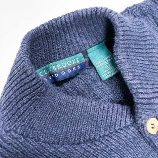 90's "made in USA" CLAYBROOKE コットン ヘンリーネック ニット セーター