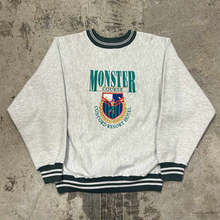 90's "MADE IN USA" Champion リバースウィーブ リブライン 刺繍 スウェット シャツ