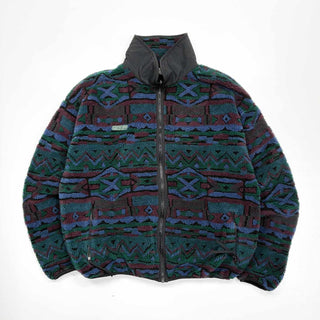 90's "made in USA" Columbia 総柄 フルジップ フリース ジャケット