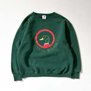 90's "made in USA" DUCK HEAD "DUCK TAIL" 両面プリント スウェット シャツ