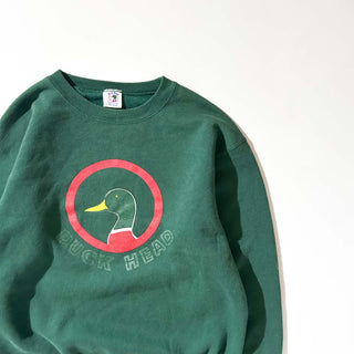 90's "made in USA" DUCK HEAD "DUCK TAIL" 両面プリント スウェット シャツ