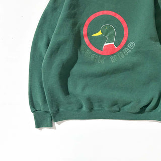 90's "made in USA" DUCK HEAD "DUCK TAIL" 両面プリント スウェット シャツ