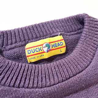 90's "made in USA" DUCK HEAD ブランドネーム コットン ニット セーター