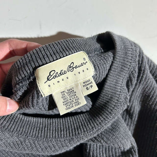 90's "made in USA" Eddie Bauer 前V コットン ニット セーター