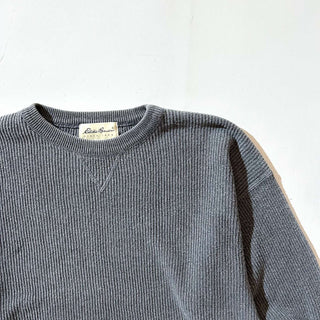 90's "made in USA" Eddie Bauer 前V コットン ニット セーター