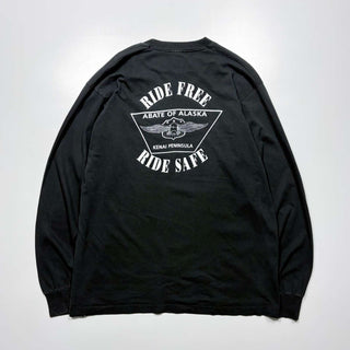 90's "made in USA" FRUIT OF THE LOOM "ABATE" メッセージ プリントカットソー