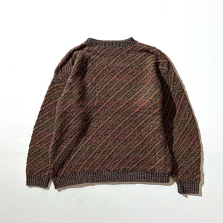 90's "made in USA" GEOFFREY BEENE グラデーション メランジ 総柄 ニット セーター