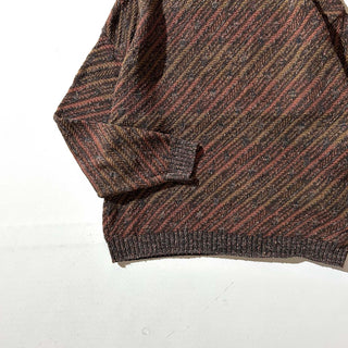 90's "made in USA" GEOFFREY BEENE グラデーション メランジ 総柄 ニット セーター