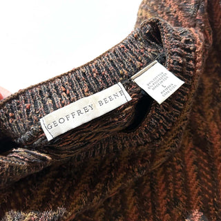 90's "made in USA" GEOFFREY BEENE グラデーション メランジ 総柄 ニット セーター
