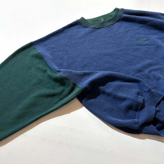 90's "made in USA" H.L.MILLER 短丈 2トーン ワンポイント スウェット シャツ