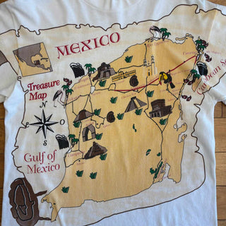 90's "made in USA" Hanes メキシコマップ プリント Tシャツ