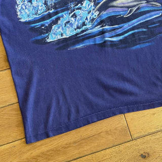90's "made in USA" Hanes イルカ プリント Tシャツ