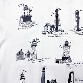 90's "made in USA" JERZEES 灯台 オールオーバー プリントTシャツ