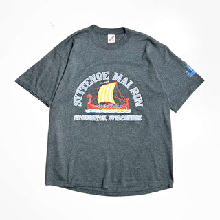90's "made in USA" JERZEES 発泡プリントTシャツ