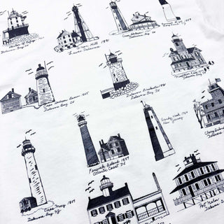 90's "made in USA" JERZEES 灯台 オールオーバー プリントTシャツ