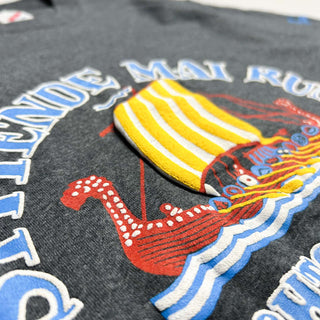 90's "made in USA" JERZEES 発泡プリントTシャツ