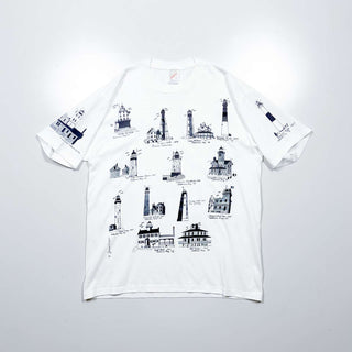 90's "made in USA" JERZEES 灯台 オールオーバー プリントTシャツ