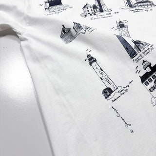 90's "made in USA" JERZEES 灯台 オールオーバー プリントTシャツ