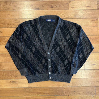 90's "made in USA" KNIGHTS BRIDGE 総柄 アクリルニット カーディガン