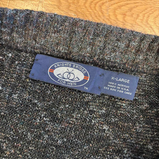 90's "made in USA" KNIGHTS BRIDGE 総柄 アクリルニット カーディガン