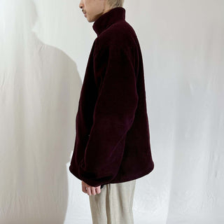 90's "made in USA" L.L.Bean ワインレッド フルジップ フリース ジャケット