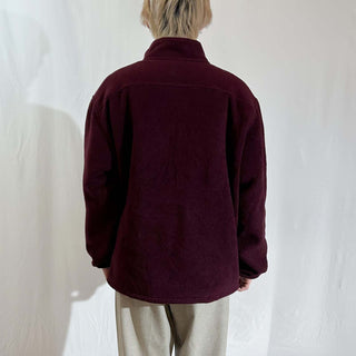 90's "made in USA" L.L.Bean ワインレッド フルジップ フリース ジャケット