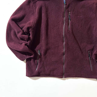 90's "made in USA" L.L.Bean ワインレッド フルジップ フリース ジャケット