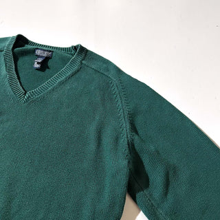 90's "made in USA" LANDS' END Vネック ドリフター ニット セーター