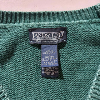 90's "made in USA" LANDS' END Vネック ドリフター ニット セーター