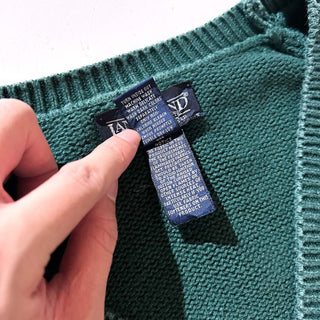 90's "made in USA" LANDS' END Vネック ドリフター ニット セーター
