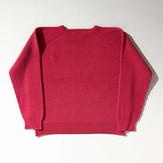 90's "made in USA" Lands' End リブ編み コットン ニット セーター