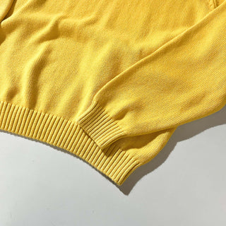 90's "made in USA" Lands' End コットン ドリフター ニット セーター (イエロー)