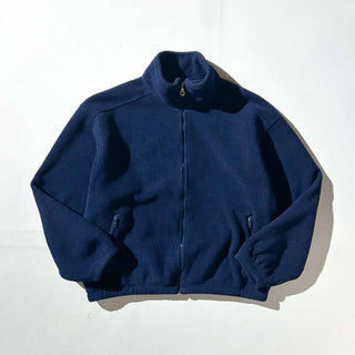 90's "made in USA" Lands' End ダークネイビー フルジップ フリース ジャケット