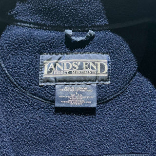 90's "made in USA" Lands' End ダークネイビー フルジップ フリース ジャケット