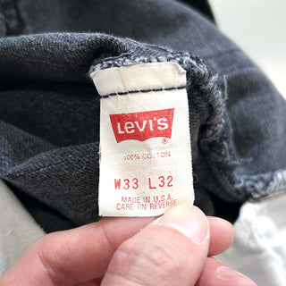 90's "made in USA" Levi's 505 ブラックデニム パンツ(33×32)