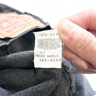 90's "made in USA" Levi's 505 ブラックデニム パンツ(33×32)