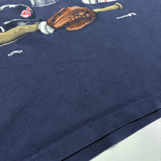 90's "made in USA" NUTMEG CLEVELAND INDIANS プリントTシャツ