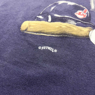90's "made in USA" NUTMEG CLEVELAND INDIANS プリントTシャツ