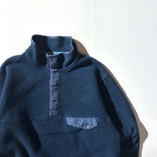 90's "made in USA" Patagonia ダークネイビー スナップT フリース プルオーバー ジャケット