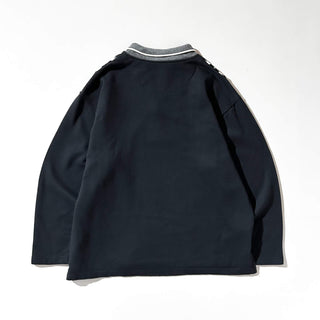 90's "made in USA" RUBA ブラック スイッチング ハーフジップ スウェット シャツ