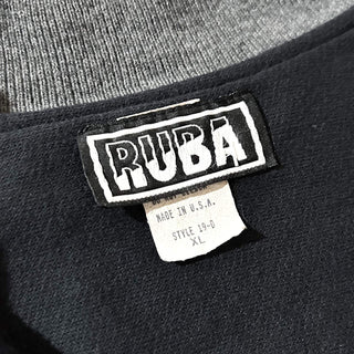90's "made in USA" RUBA ブラック スイッチング ハーフジップ スウェット シャツ